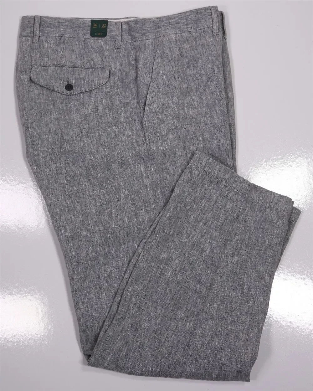 J Crew Mens Light Blue Linen Classic Fit Trousers Pants 36x32 New